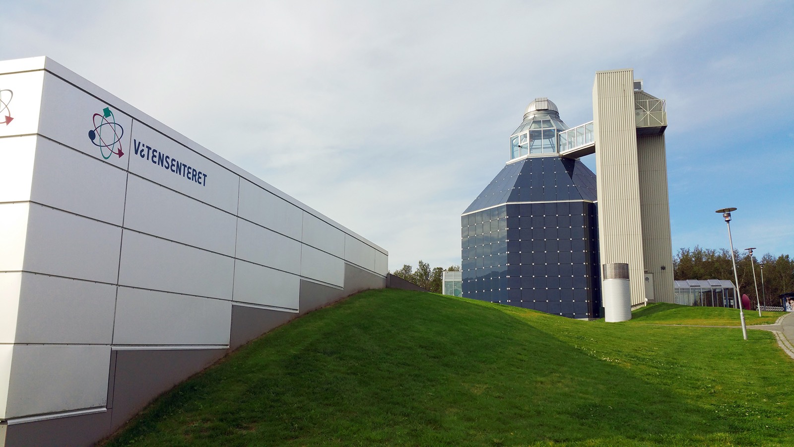 Exterior of Nordnorsk Vitensenter and its planetarium in Tromsø