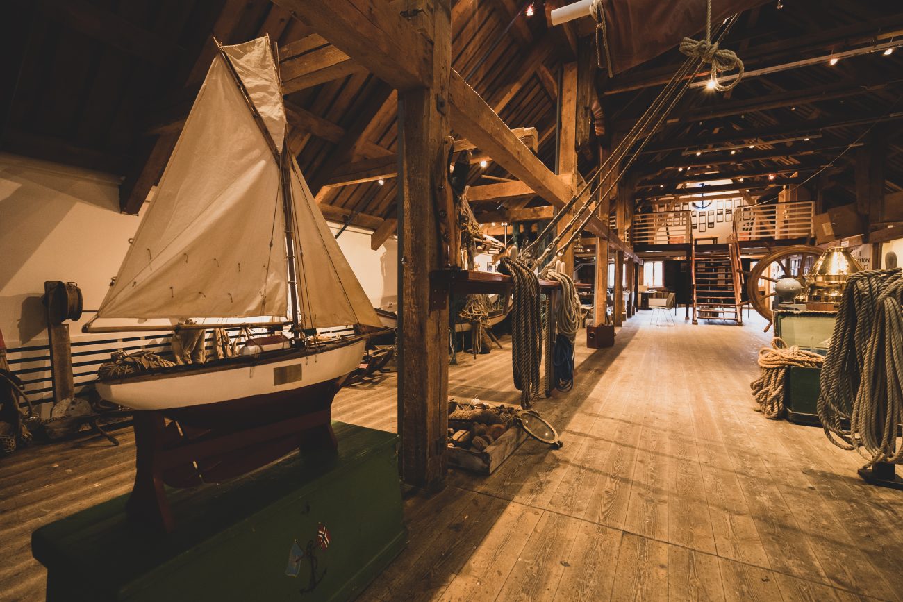 Historic maritime interior at Full Steam Tromsø