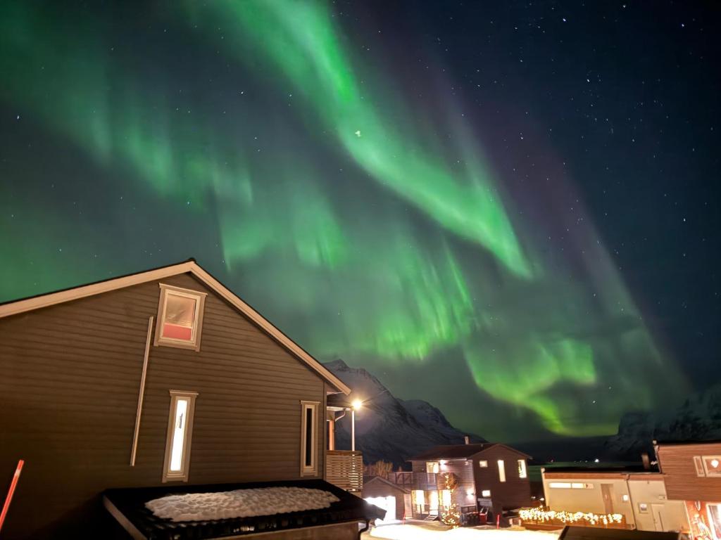 House beneath the northern lights at Ersfjord Villa Apt — Ersfjord Villa Apt